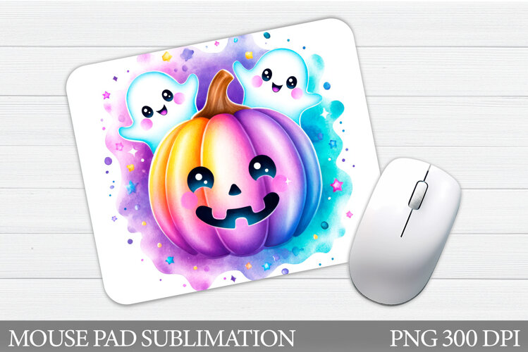 Halloween Pumpkin Mouse Pad. Halloween Mouse Pad Sublimation example image 1