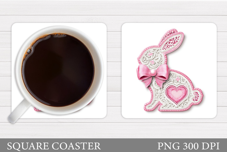 Bunny Coaster Design. Bunny Sublimation