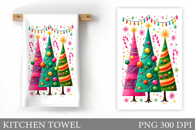 Christmas Tree Kitchen Towel. Christmas Kitchen Towel