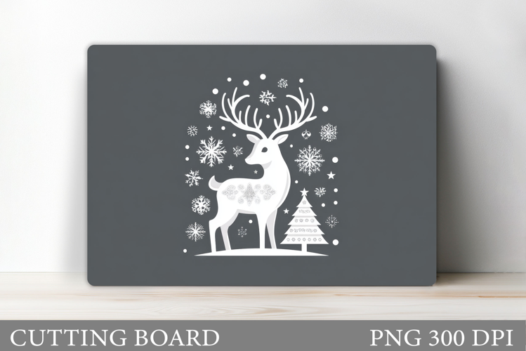 Reindeer Cutting Board. Christmas Cutting Board Design