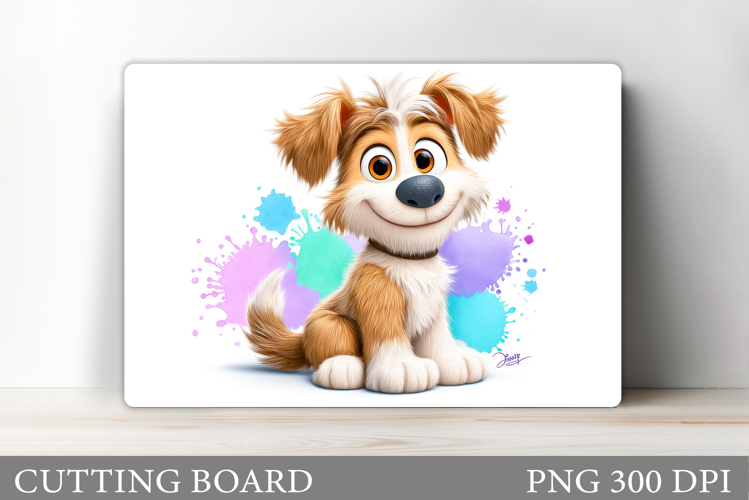 Cute Dog Strawberry Cutting Board. Dog Cutting Board Design