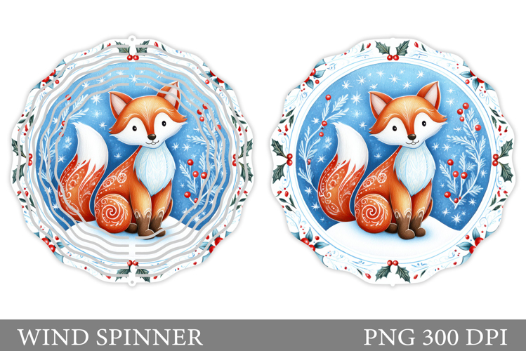 Christmas Fox Wind Spinner. Christmas Wind Spinner Design