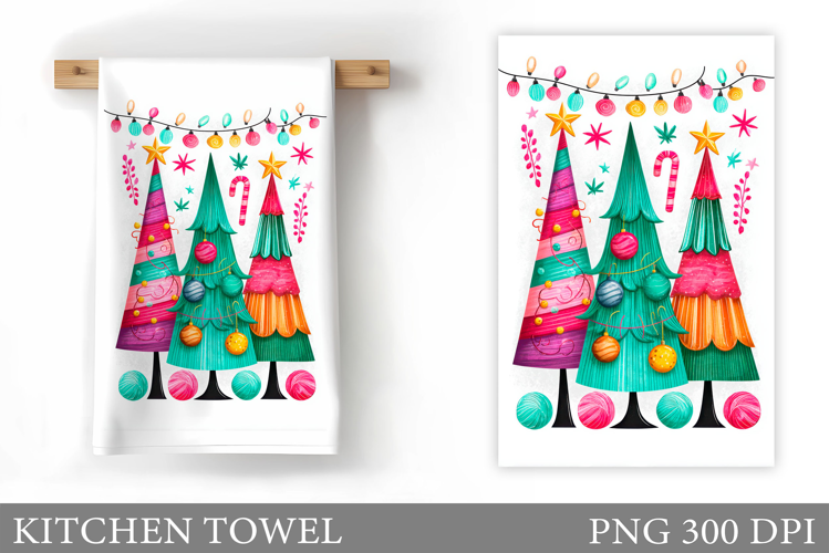 Christmas Tree Kitchen Towel. Christmas Kitchen Towel