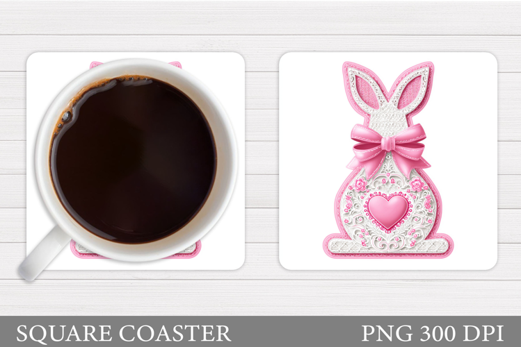 Bunny Coaster Design. Bunny Sublimation