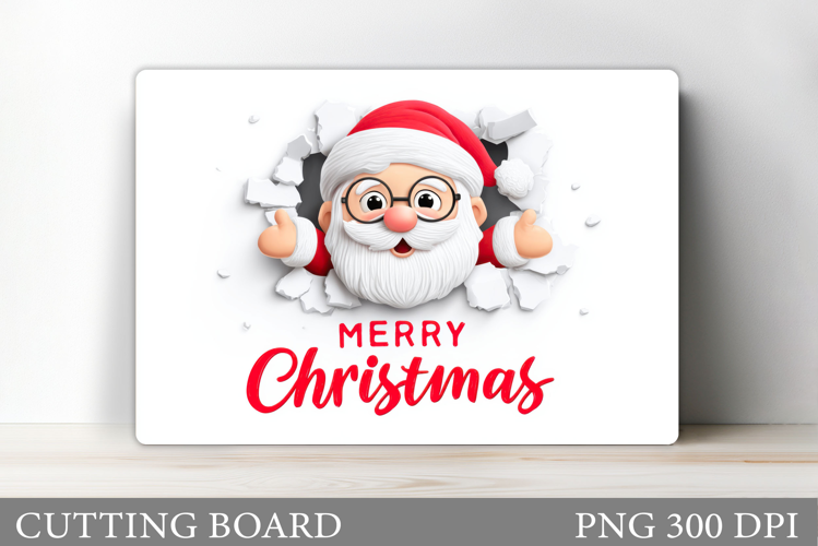 Santa Claus Cutting Board. Christmas Cutting Board