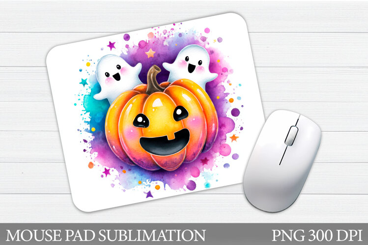 Halloween Pumpkin Mouse Pad. Halloween Mouse Pad Design example image 1