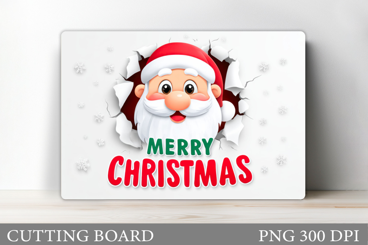 Santa Claus Cutting Board. Christmas Cutting Board