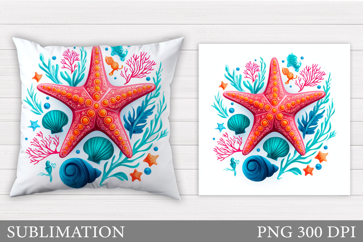 Starfish Pillow Sublimation. Starfish Sublimation
