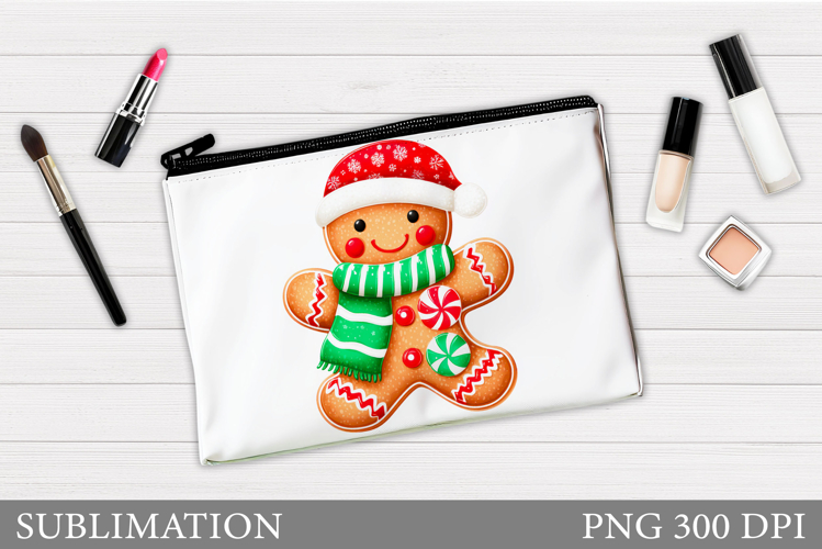 Gingerbread Cosmetics Bag. Christmas Makeup Bag Design