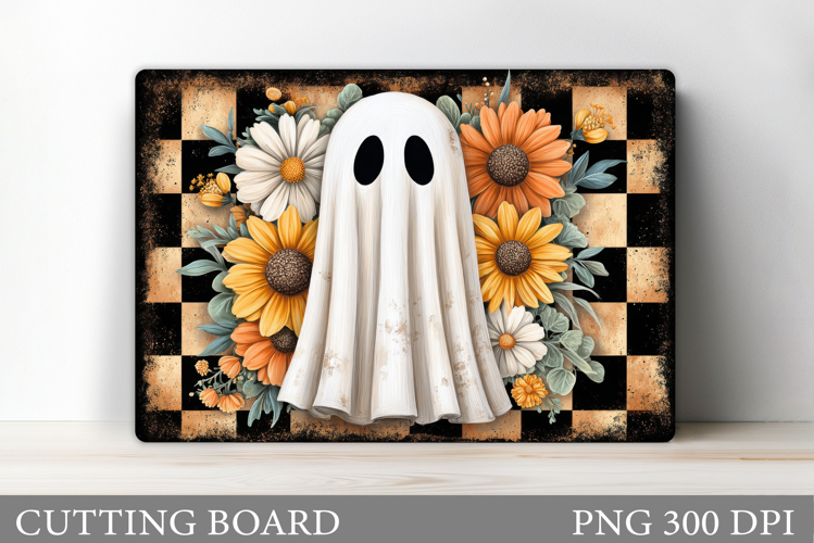 Ghost Cutting Board Sublimation. Halloween Cutting Board