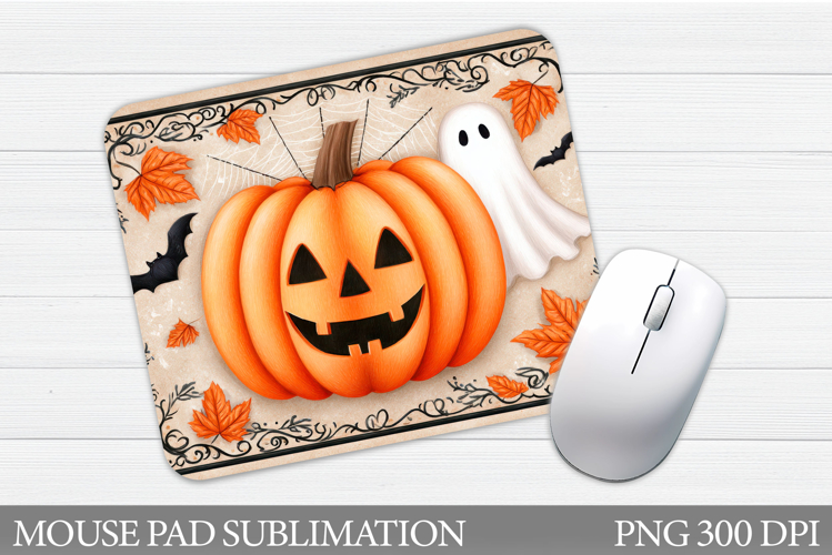 Halloween Pumpkin Mouse Pad. Halloween Mouse Pad Design