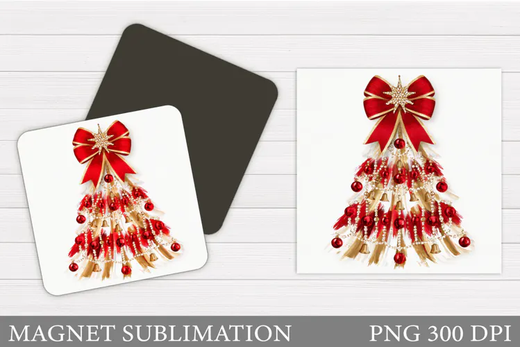 Christmas Tree Magnet Sublimation. Christmas Magnet Design