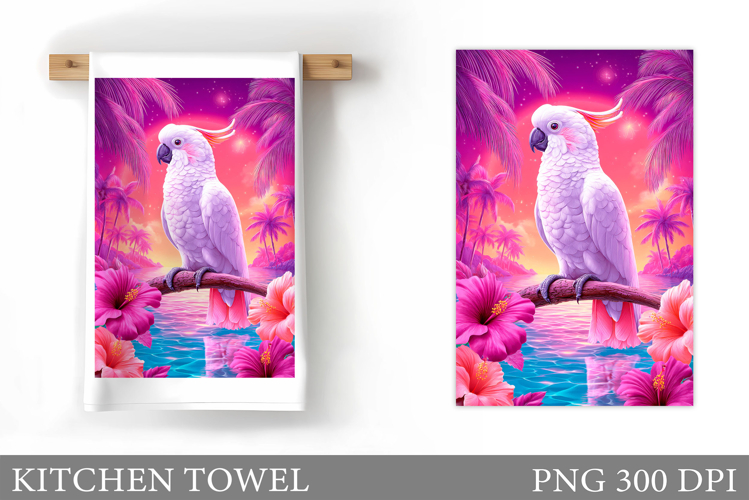 Parrot Kitchen Towel. Sea Kitchen Towel Sublimation