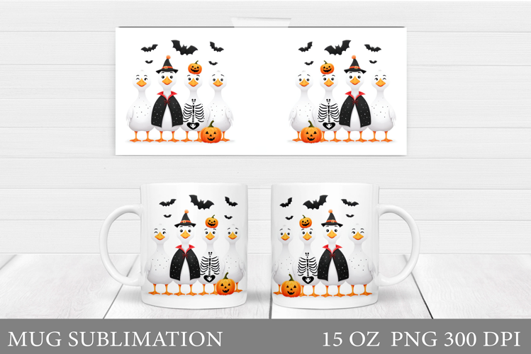 Halloween Goose Mug Design. Halloween Mug Sublimation