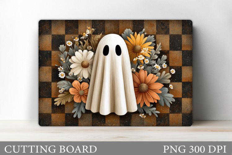 Ghost Cutting Board Sublimation. Halloween Cutting Board