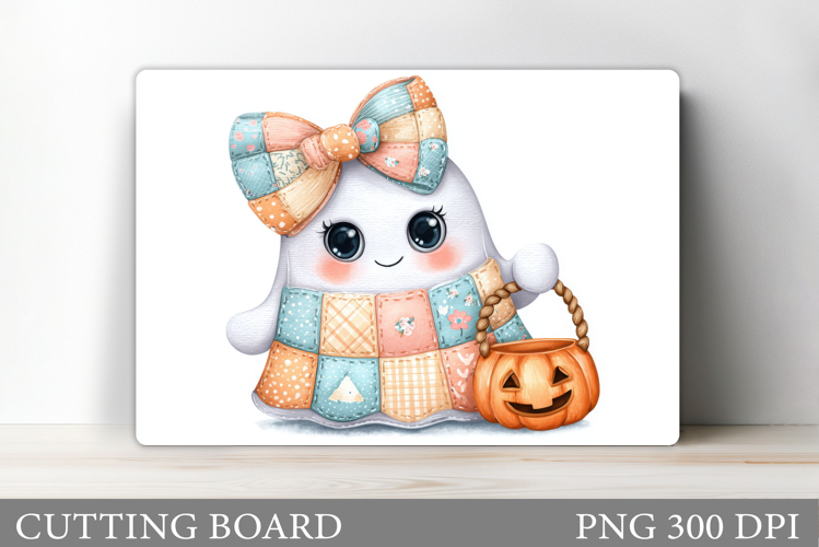 Ghost Cutting Board Sublimation. Halloween Cutting Board