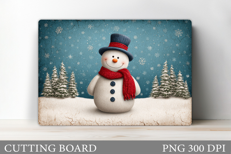 Cute Snowman Cutting Board. Christmas Cutting Board Design