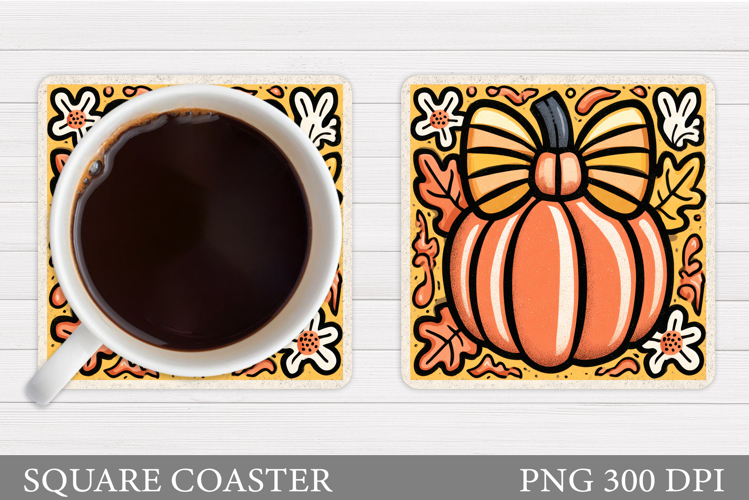 Fall Pumpkin Coaster Design. Fall Coaster Sublimation