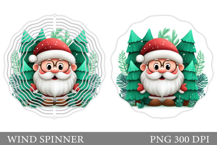Santa Claus Wind Spinner. Christmas Wind Spinner Design example image 1