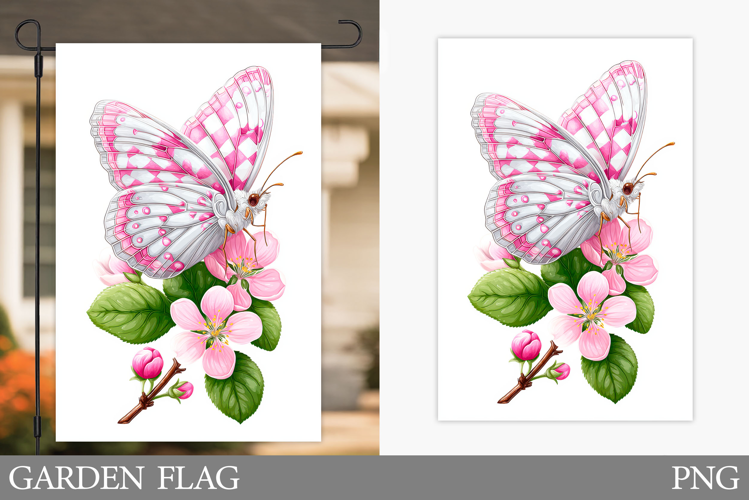 Butterfly Garden Flag Design. Butterfly Sublimation