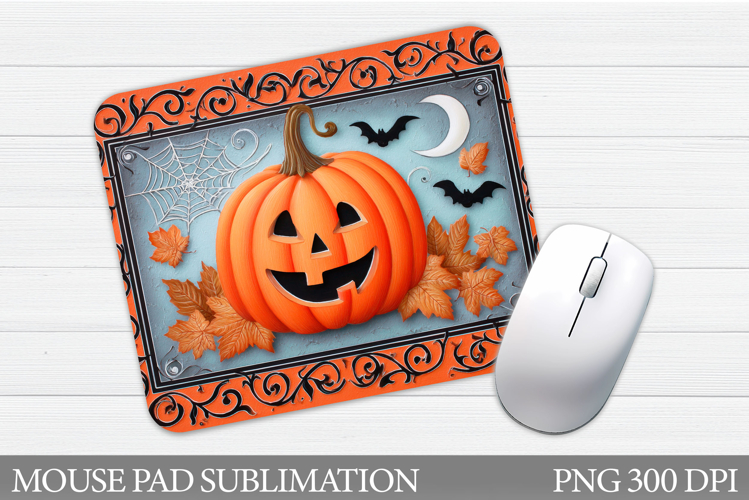 Halloween Pumpkin Mouse Pad. Halloween Mouse Pad Design