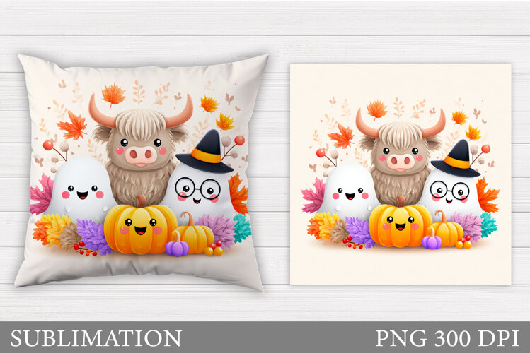 Halloween Pillow Design. Halloween Sublimation example image 1
