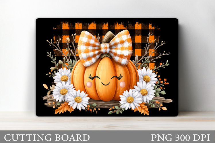 Cute Pumpkin Cutting Board. Halloween Cutting Board Design