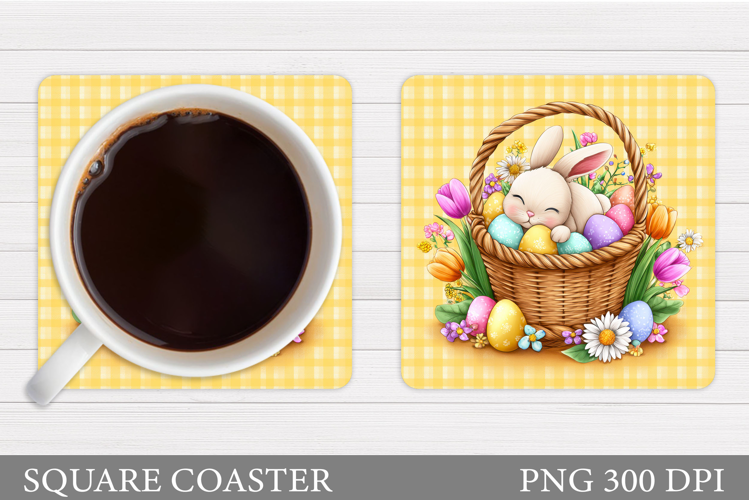 Easter Bunny Coaster Design. Easter Coaster Sublimation