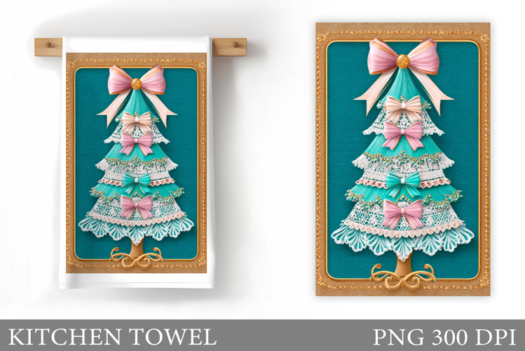 Christmas Tree Kitchen Towel. Christmas Kitchen Towel