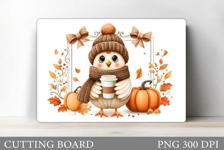 Fall Chicken Cutting Board. Fall Cutting Board Design