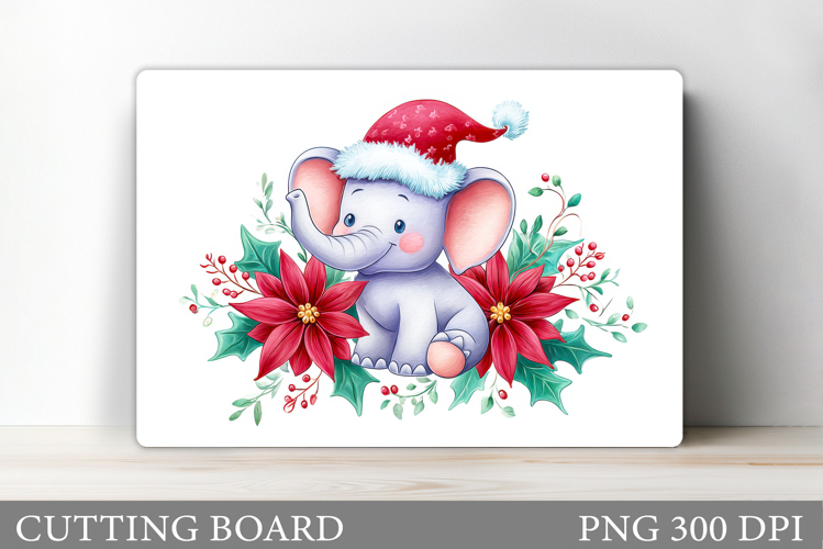 Christmas Elephant Cutting Board. Christmas Cutting Board