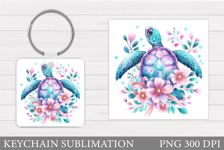 Sea Turtle Keychain Design. Sea Turtle Sublimation