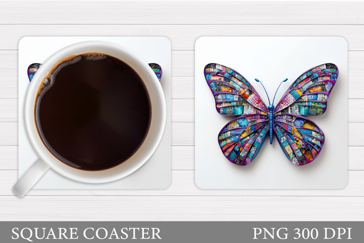 Butterfly Coaster Design. Butterfly Sublimation