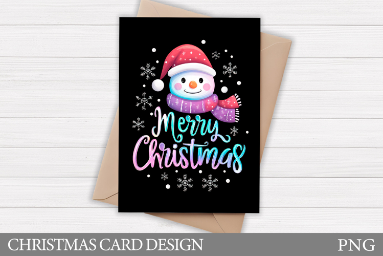 Cute Snowman Card Printable. Christmas Card Design