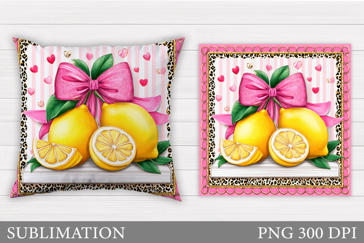 Lemons Pillow Design. Lemons Sublimation