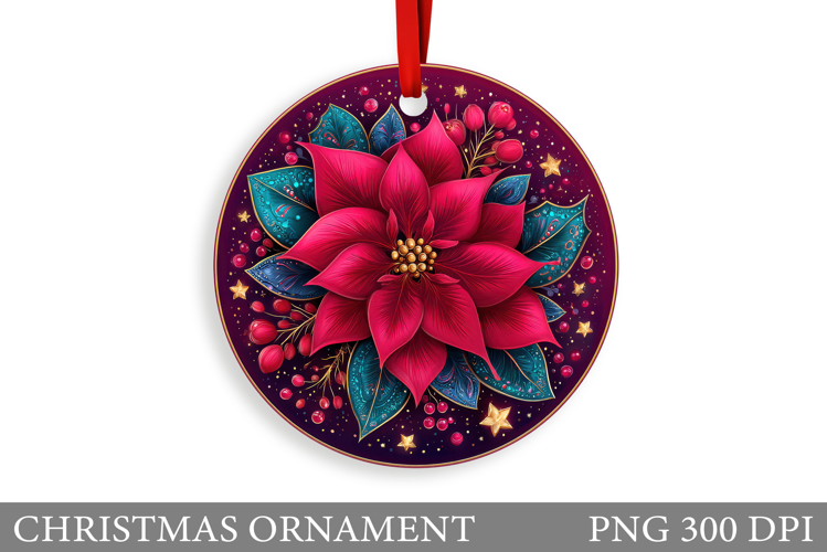 Poinsettia Christmas Ornament. Christmas Ornament Design