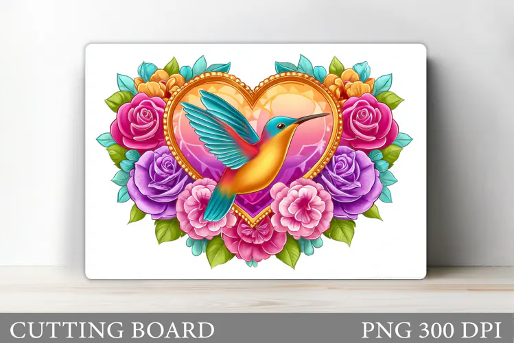 Hummingbird Cutting Board Design. Hummingbird Sublimation