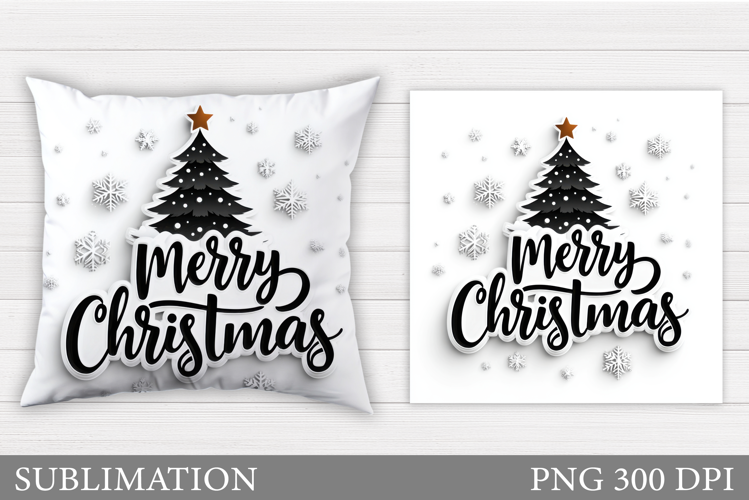 Christmas Tree Pillow Design. Christmas Tree Sublimation