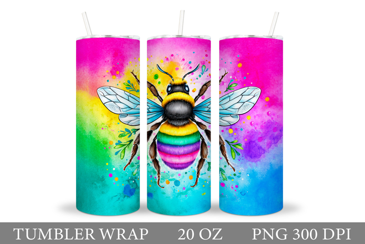 Bee Tumbler Design. Bee Sublimation