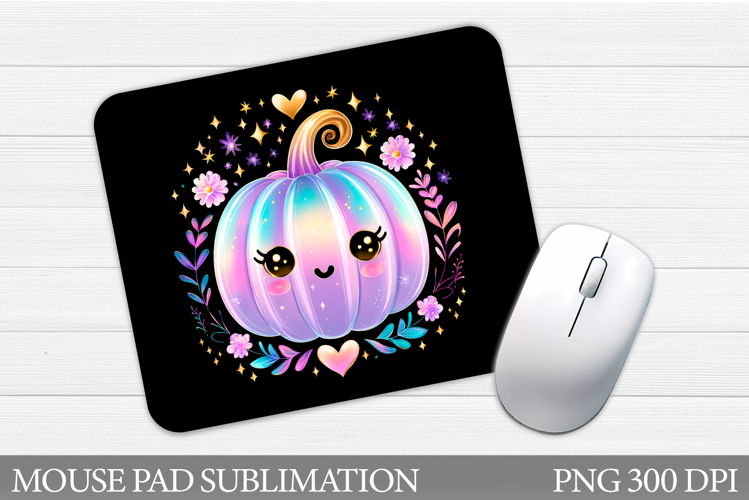 Cute Pumpkin Mouse Pad. Halloween Pumpkin Mouse Pad Design
