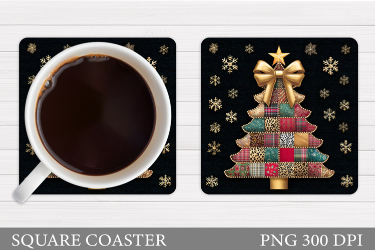 Christmas Tree Coaster Design. Christmas Coaster Sublimation