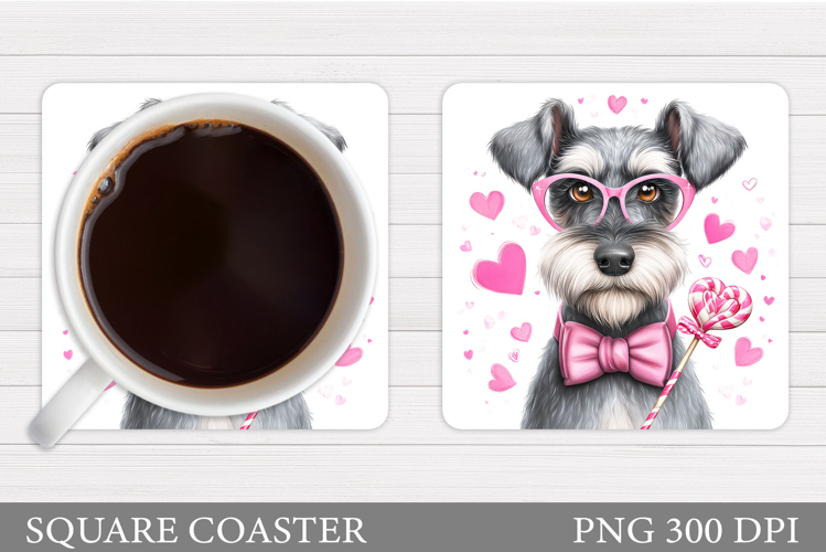 Valentines Dog Coaster. Valentines Dog Coaster Design