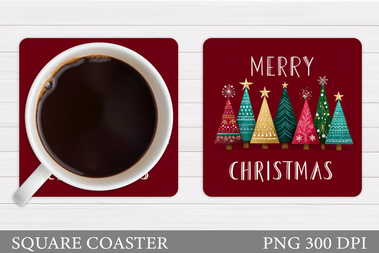 Merry Christmas Coaster. Christmas Coaster Design