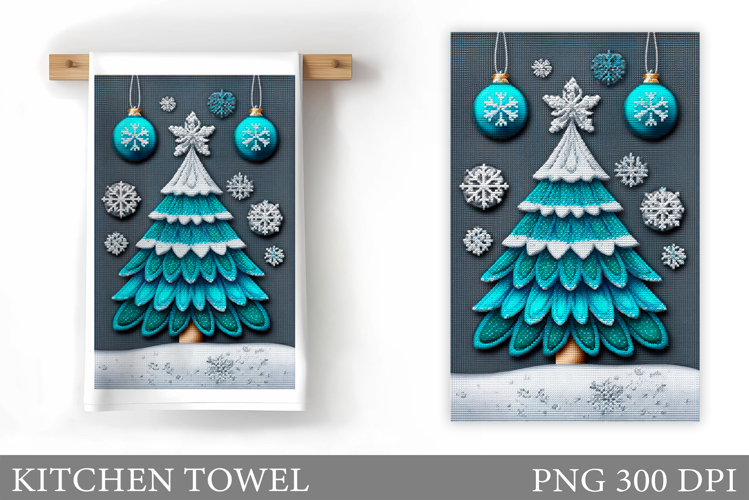 Christmas Tree Kitchen Towel. Christmas Kitchen Towel Design