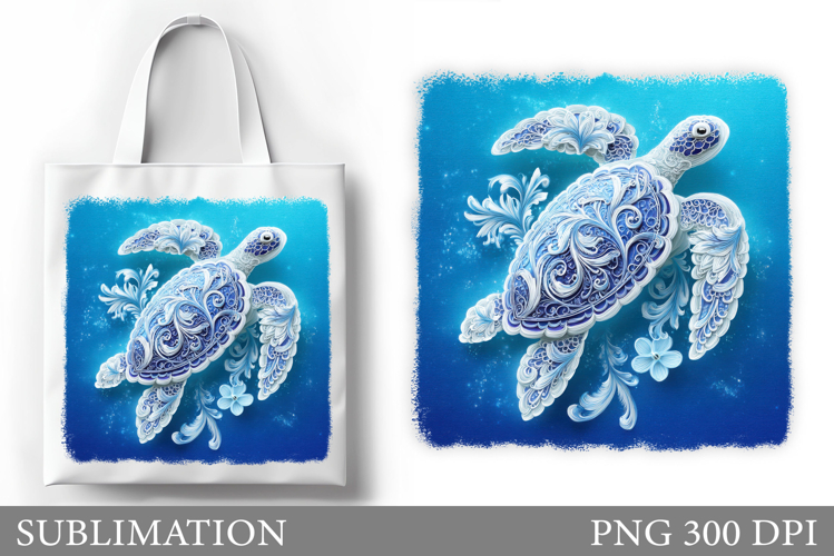 Sea Turtle Tote Bag Sublimation. Turtle Sublimation