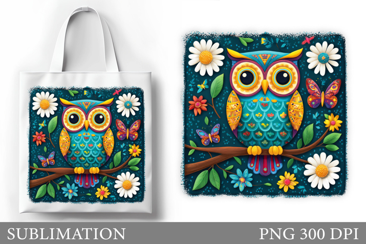 Owl Tote Bag Sublimation. Owl Sublimation