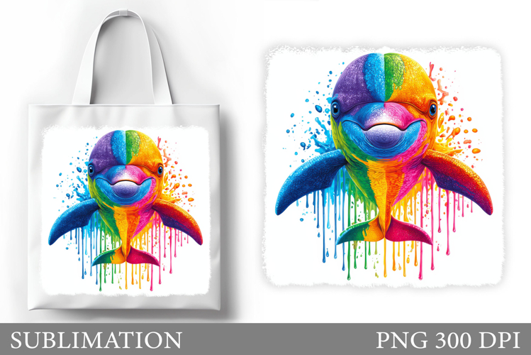 Dolphin Tote Bag Sublimation. Sea Sublimation