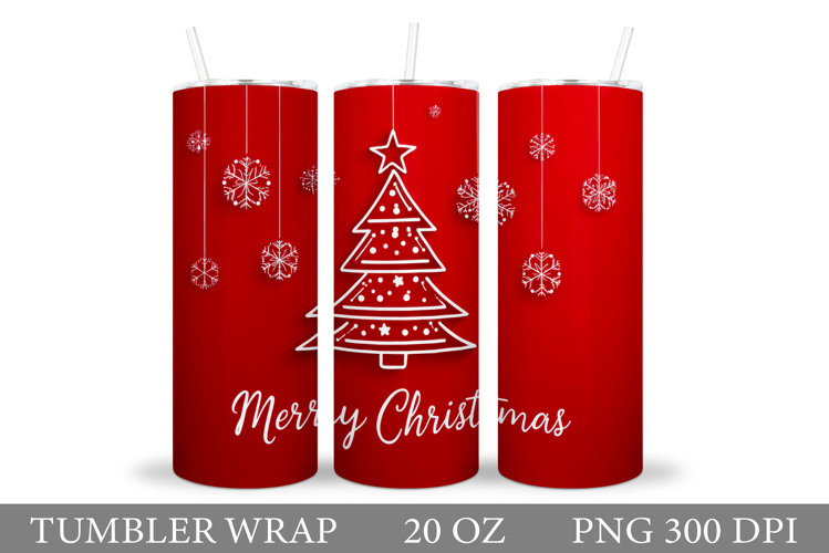 Christmas Tree Tumbler Sublimation. Christmas Tumbler Design