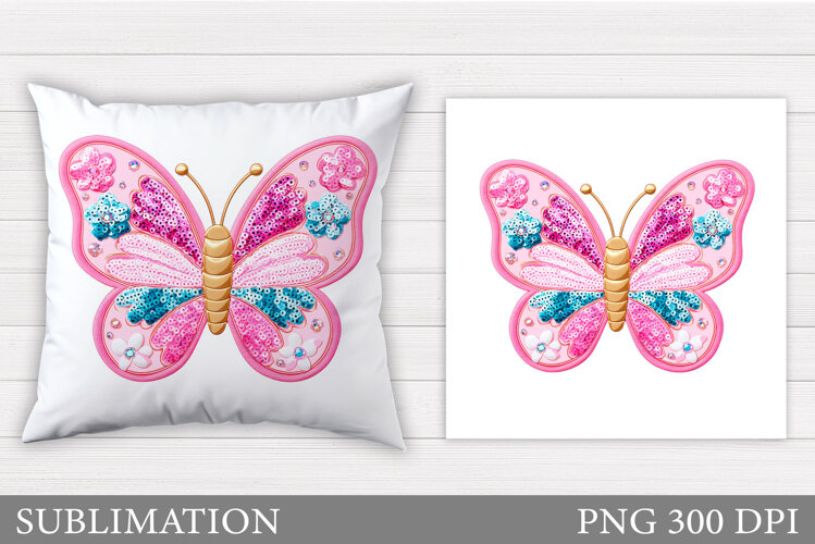 Butterfly Pillow Design. Butterfly Sublimation example image 1