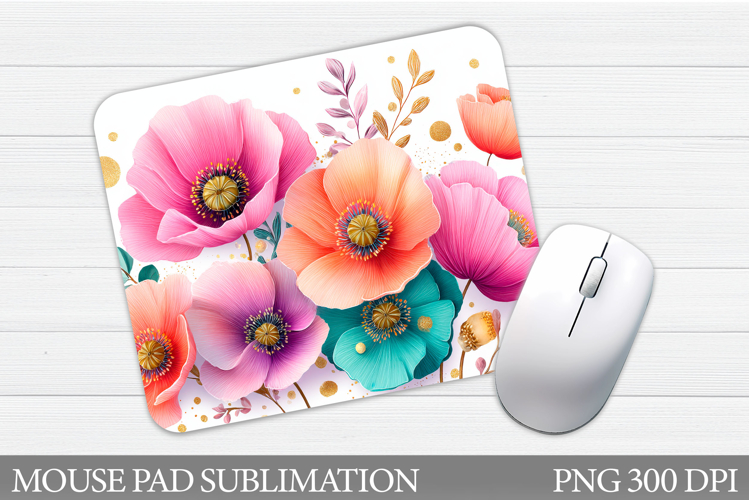 Wildflowers Mouse Pad. Flowers Mouse Pad Sublimation